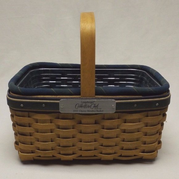 Longaberger 2007 Collectors Club Member Basket w/Liner & Protector Family Signed - Picture 3 of 13